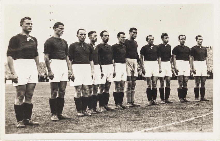 Pohlednice , finále Stř. poháru, AC Sparta Praha, 1936