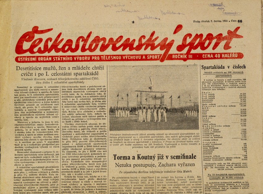 Noviny Československý sport, 66/1955