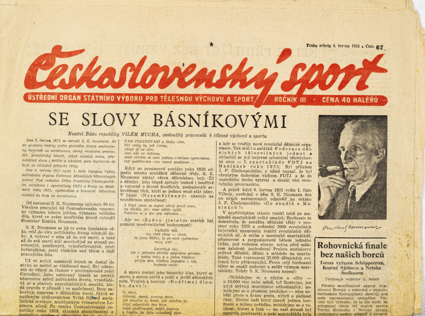 Noviny Československý sport, 67/1955