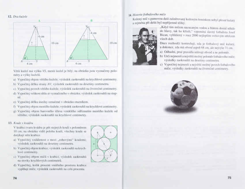 Kniha - Matematika (3), Historie fotbalového míče, P. Bican