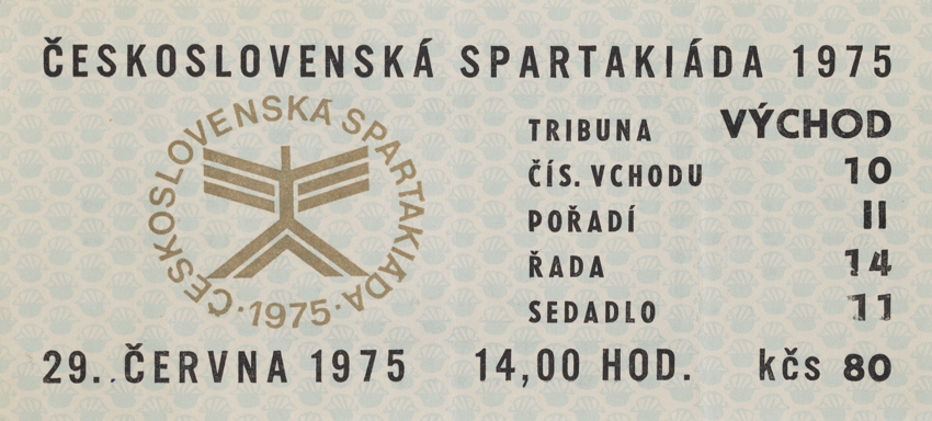 Vstupenka Spartakiáda 1975, 29.VI./11