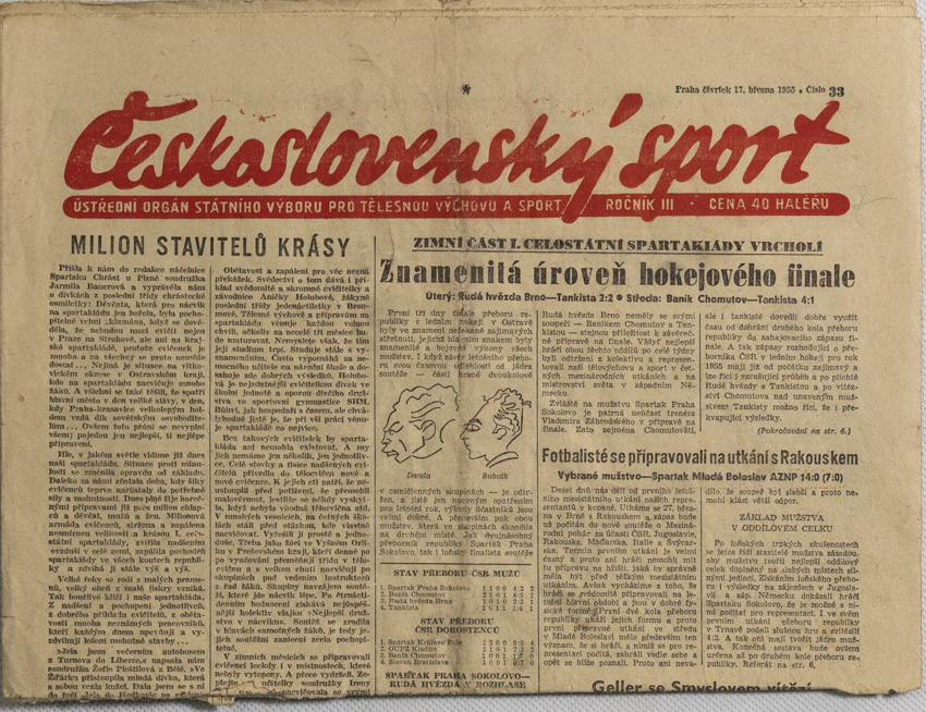 Noviny Československý sport, 33/1955