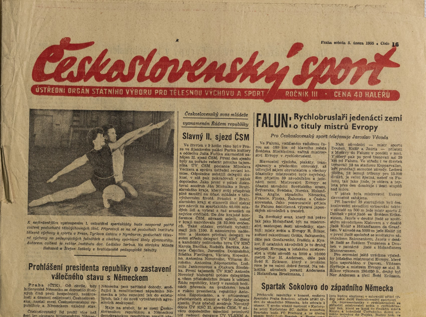 Noviny Československý sport, 16/1955