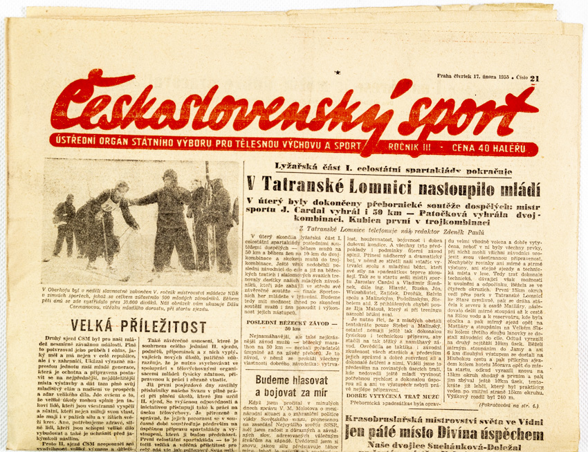 Noviny Československý sport, 21/1955