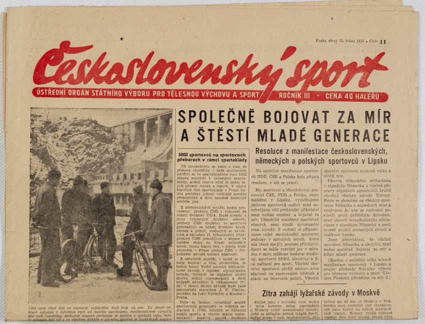 Noviny Československý sport, 11/1955