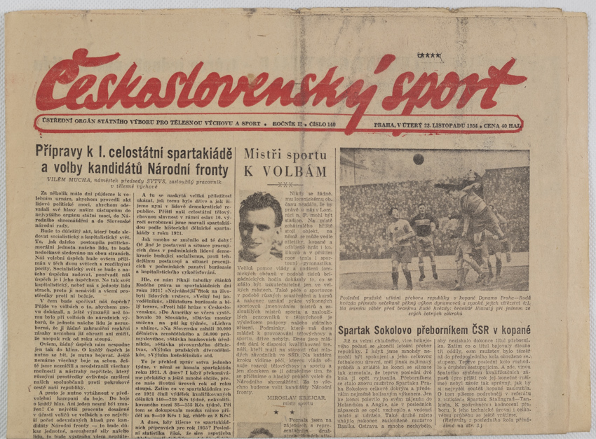Noviny Československý sport, 140/1954