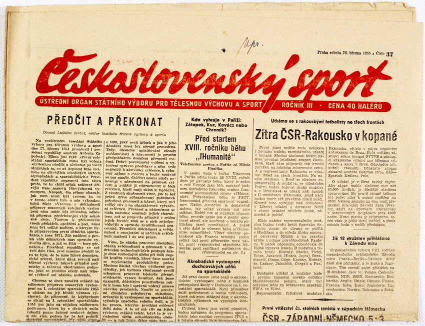 Noviny Československý sport, 37/1955