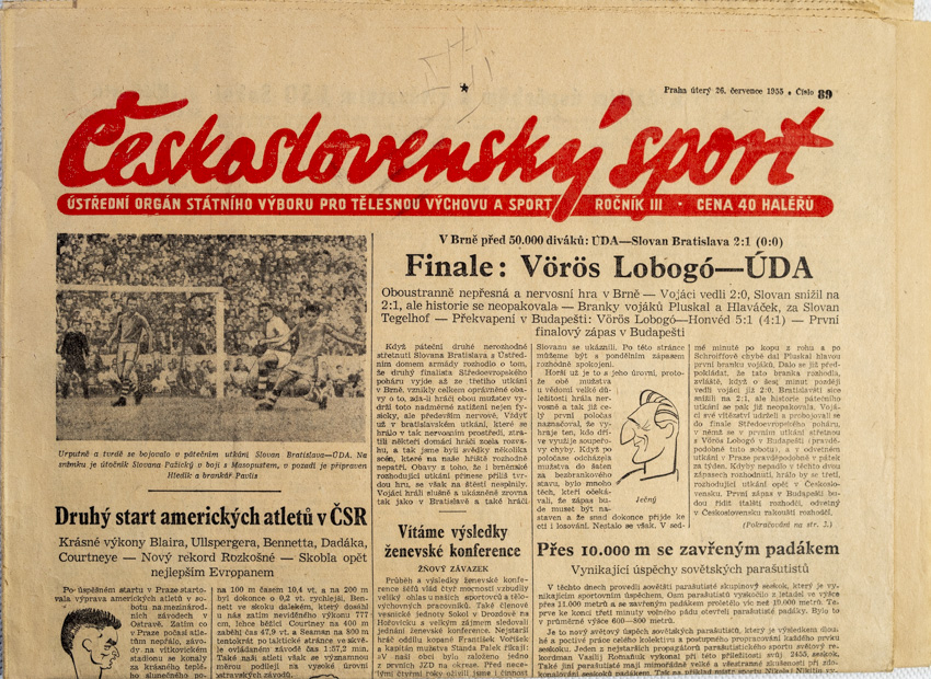 Noviny Československý sport, 89/1955