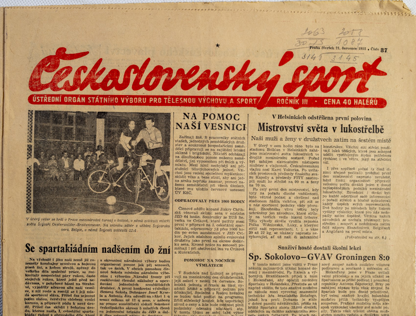 Noviny Československý sport, 87/1955