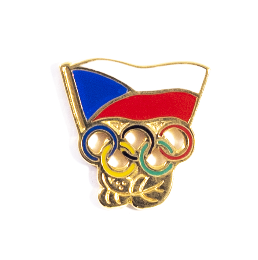 Odznak - Czech Olympic team, vlajka malá