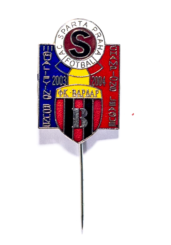 Odznak smalt- AC Sparta Praha v. FK Vardar, UEFA 2003/2004