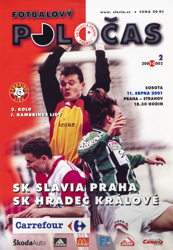 Fotbalový POLOČAS SK SLAVIA PRAHA vs. Hradec Králové, 2001