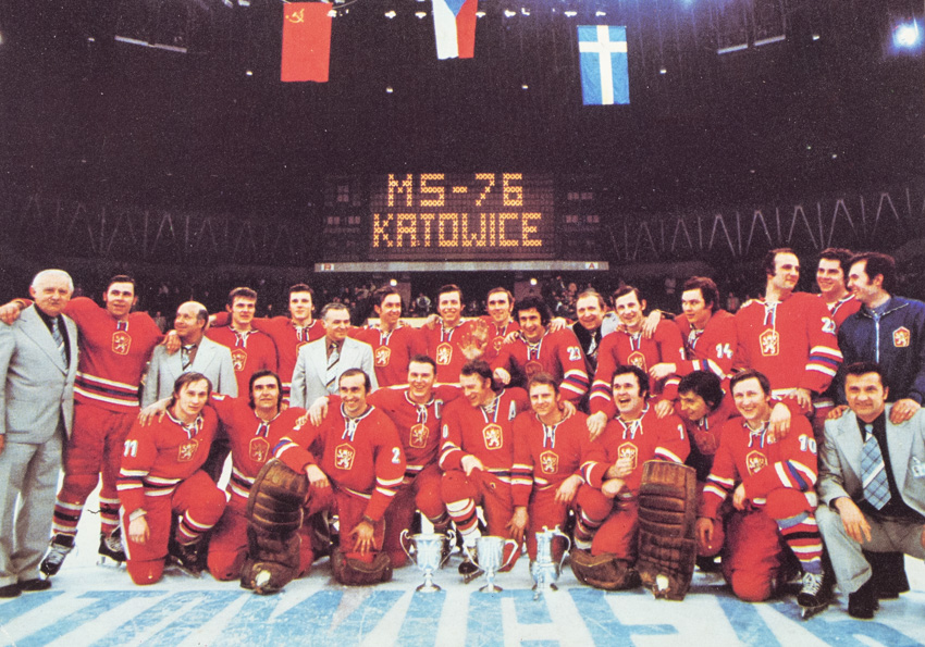 Pohlednice hokej ČSSR, MS 1976, Katowice