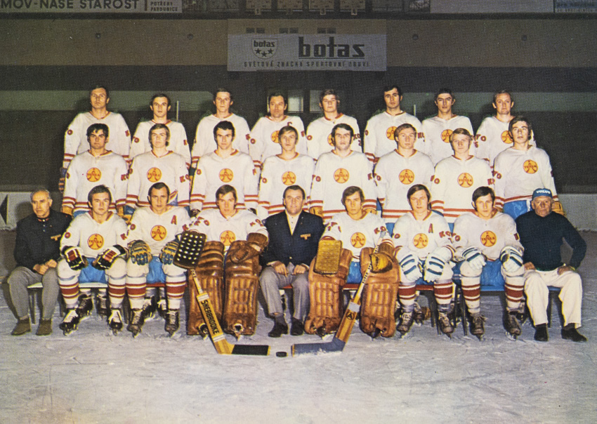 Pohlednice hokej, Tesla Pardubice, 1973