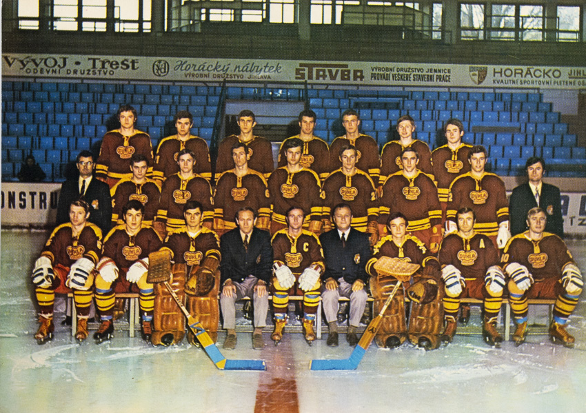 Pohlednice hokej, Dukla Jihlava, 1973