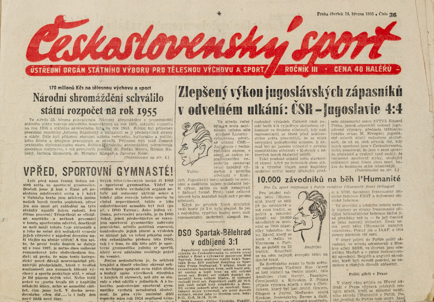 Noviny Československý sport, 36/1955