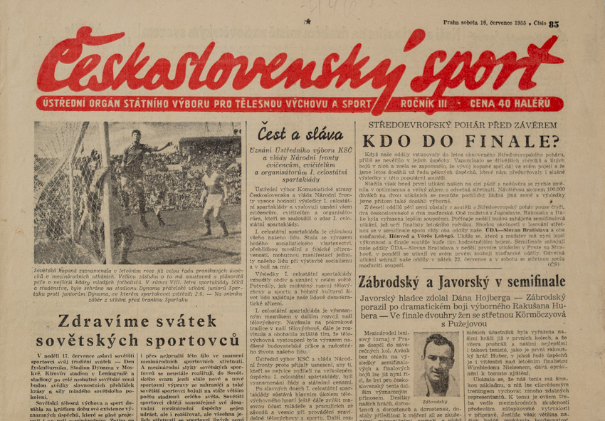 Noviny Československý sport, 85/1955