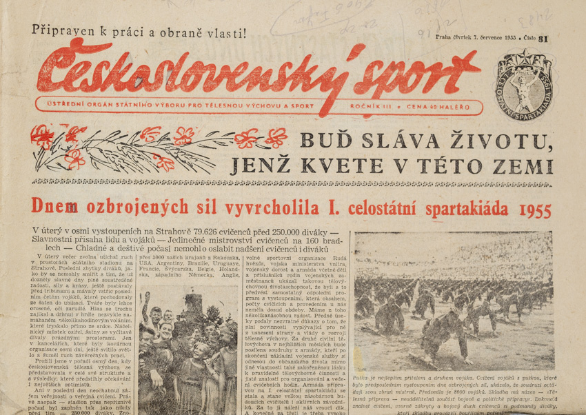 Noviny Československý sport, 81/1955