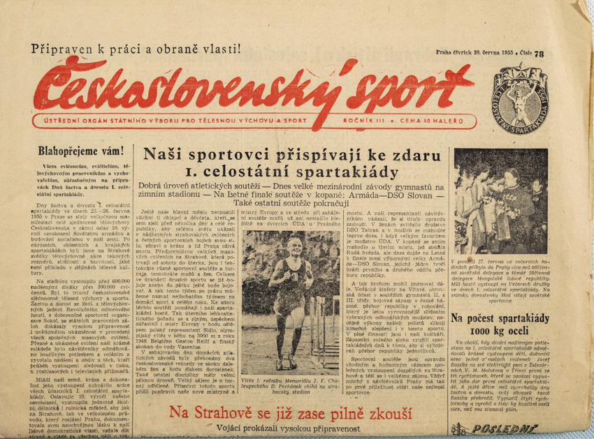 Noviny Československý sport, 78/1955