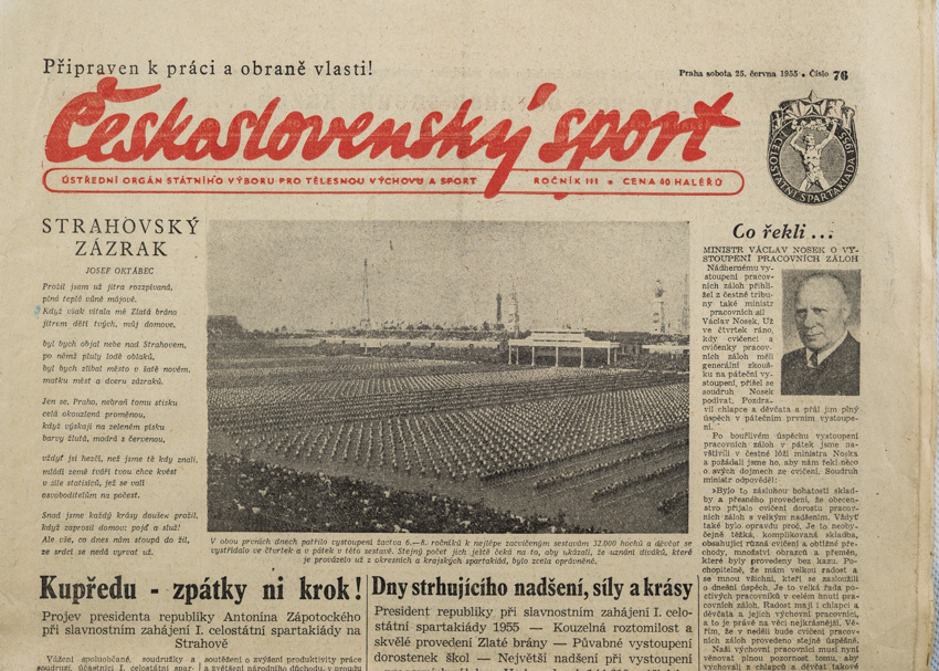 Noviny Československý sport, 76/1955