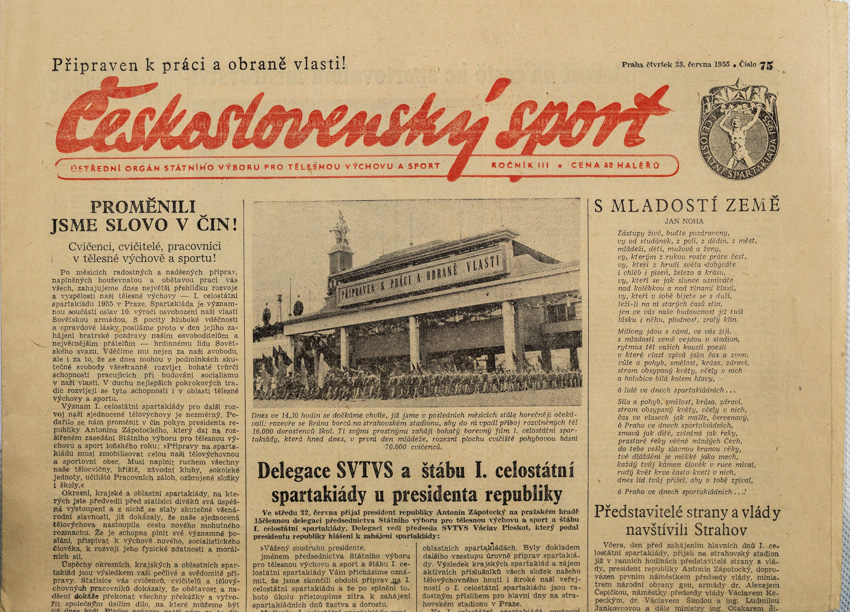 Noviny Československý sport, 75/1955