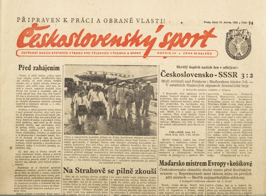 Noviny Československý sport, 74/1955