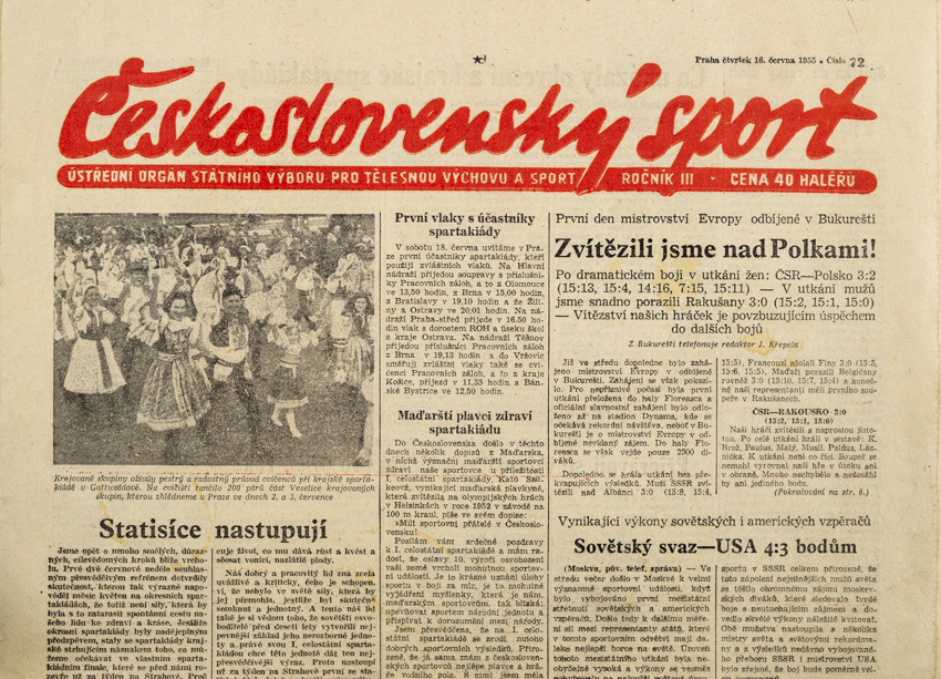Noviny Československý sport, 72/1955