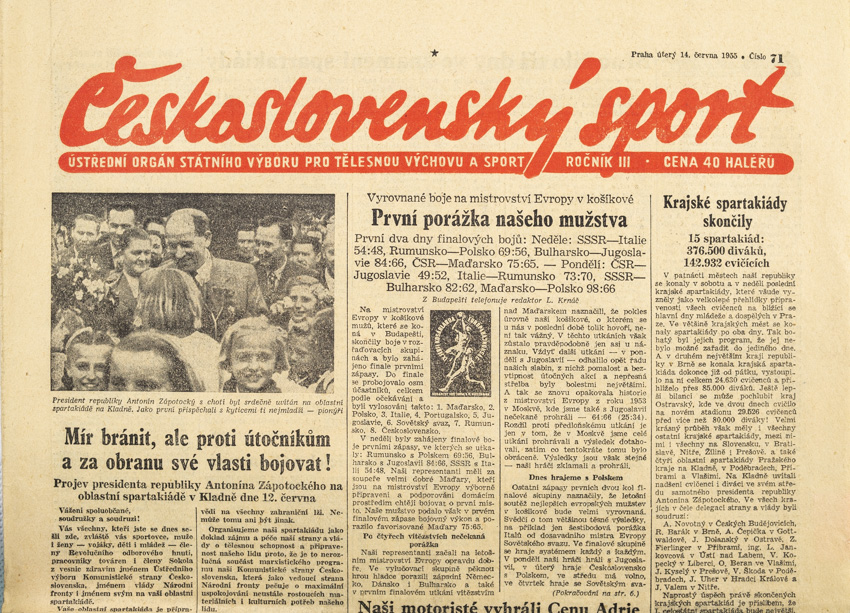 Noviny Československý sport, 71/1955