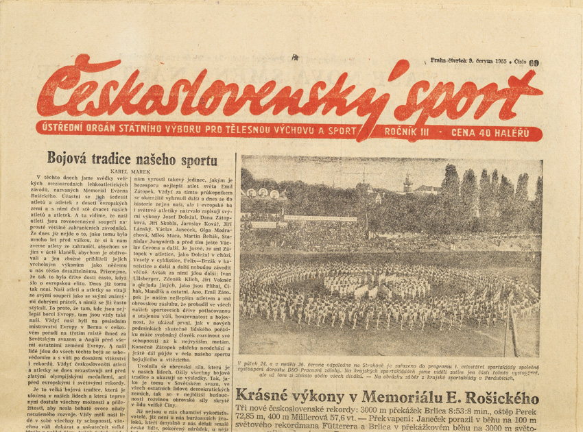 Noviny Československý sport, 69/1955