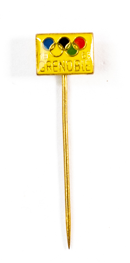 Odznak - Olympic, Grenoble, žlutý, 1968