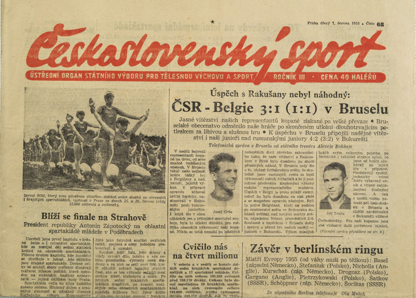 Noviny Československý sport, 68/1955