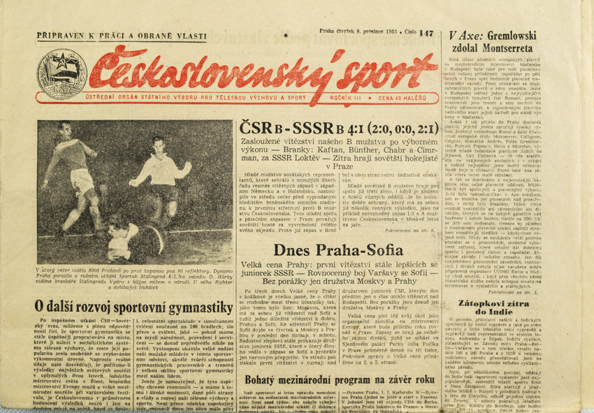 Noviny Československý sport, 147/1955