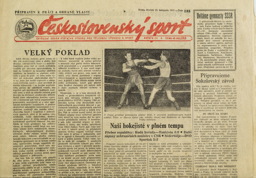 Noviny Československý sport, 135/1955