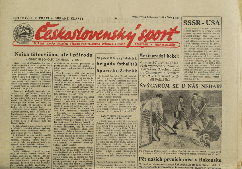 Noviny Československý sport, 132/1955