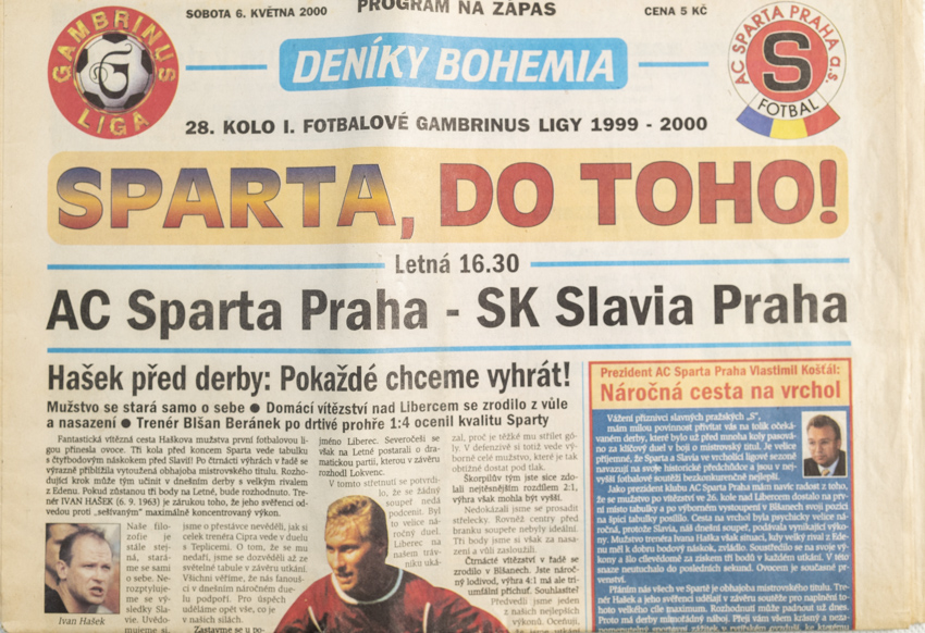 Deníky Bohemia, AC Sparta Praha - SK Slavia Praha, 2000