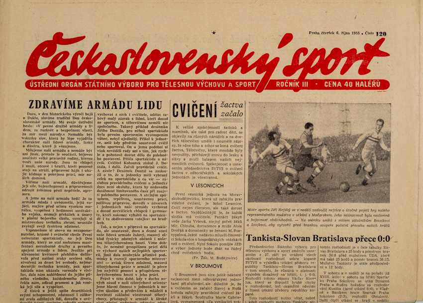 Noviny Československý sport, 120/1955