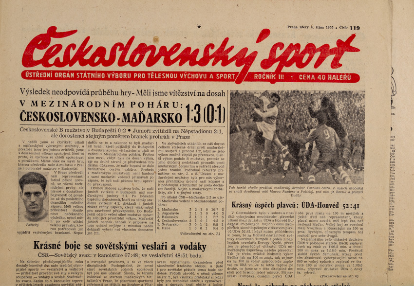 Noviny Československý sport, 119/1955