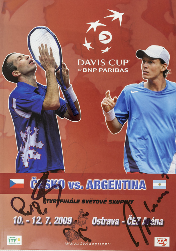 Program, ČR v. Argentina, Davis Cup, 2009, podpisy