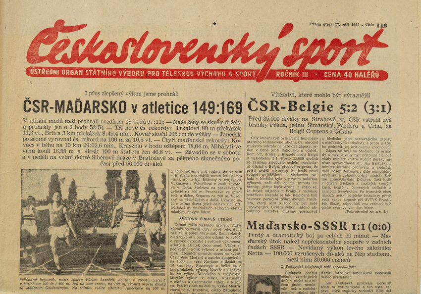 Noviny Československý sport, 116/1955
