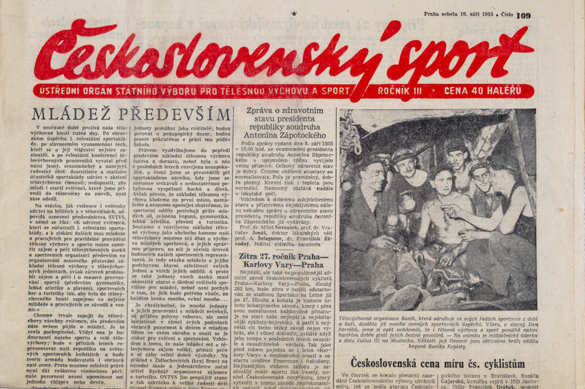 Noviny Československý sport, 109/1955