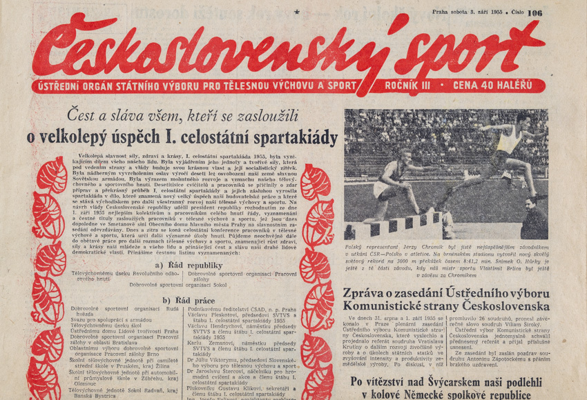 Noviny Československý sport, 106/1955