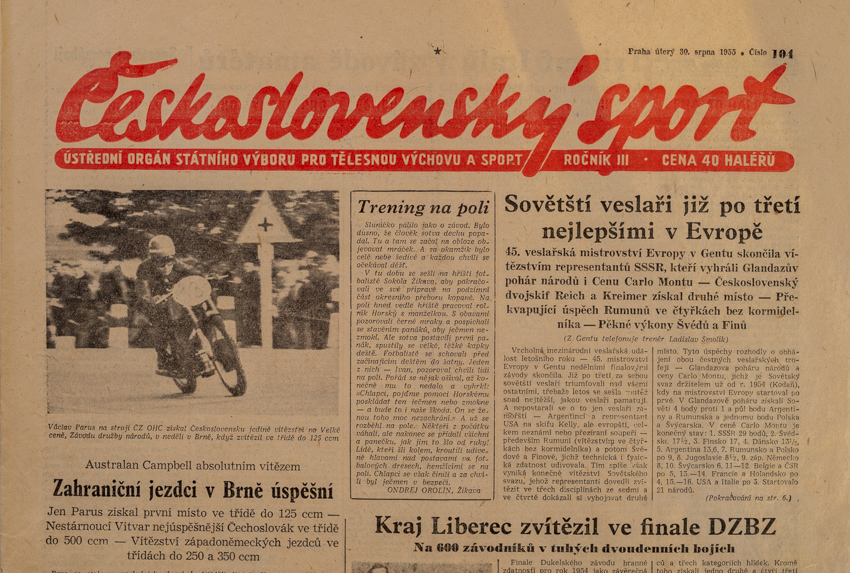 Noviny Československý sport, 104/1955