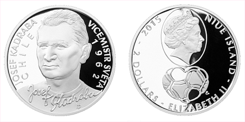 Stříbrná mince 2 NZD, Josef Kadraba
