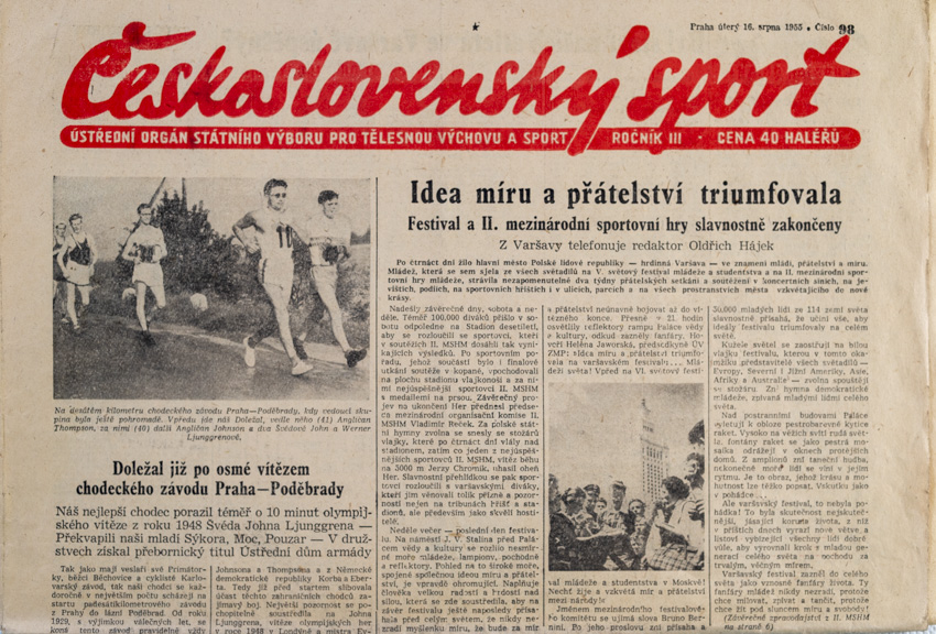 Noviny Československý sport, 98/1955