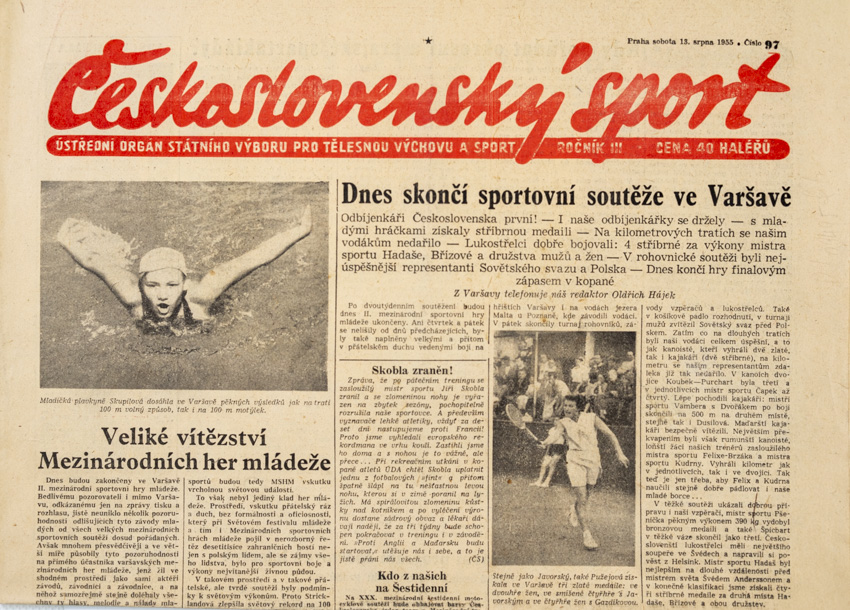 Noviny Československý sport, 97/1955