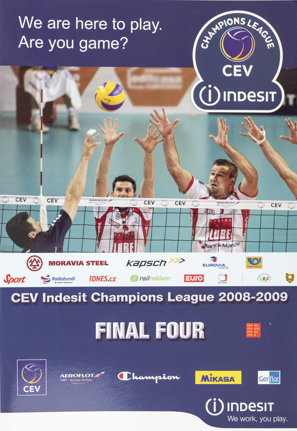 Official program, CEV Indesit, Final four, Champions league, 08/09