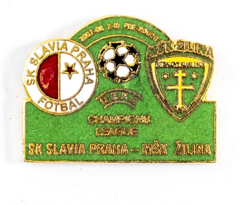 Odznak Champions league MŠK Žilina vs. SK Slavia Praha pre round 2007 2008