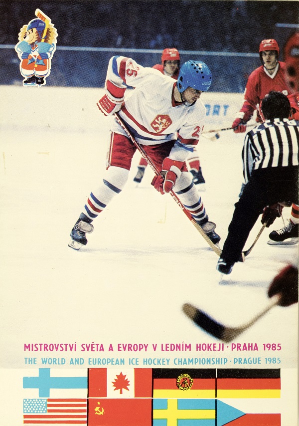 Pohlednice MS a ME v hokeji Praha 1985