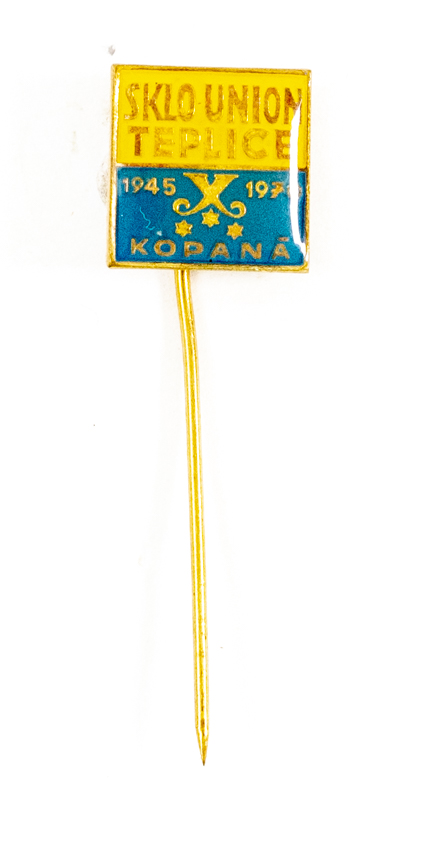 Odznak - Sklo Union Teplice, kopaná, 1945 - 1970