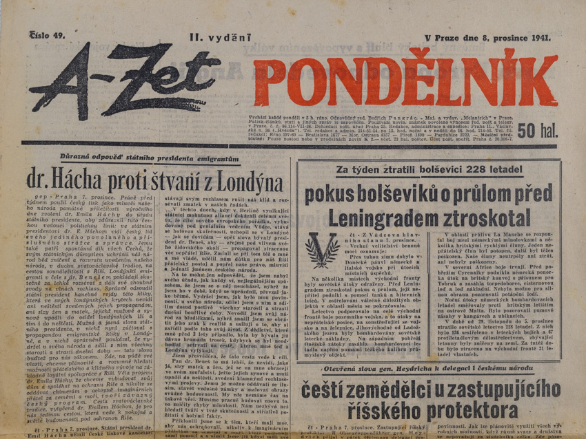 Noviny, A- Zet - Pondělník, č. 49, 1941 (II. vydání)